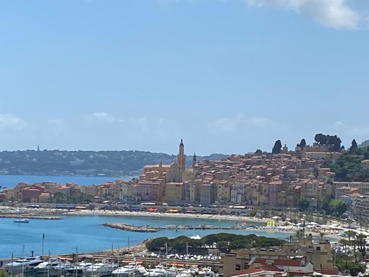 Mansfield Vue Carte Postale Terrasse Piscine Calme Port A 200M A Pied Apartman Menton Kültér fotó