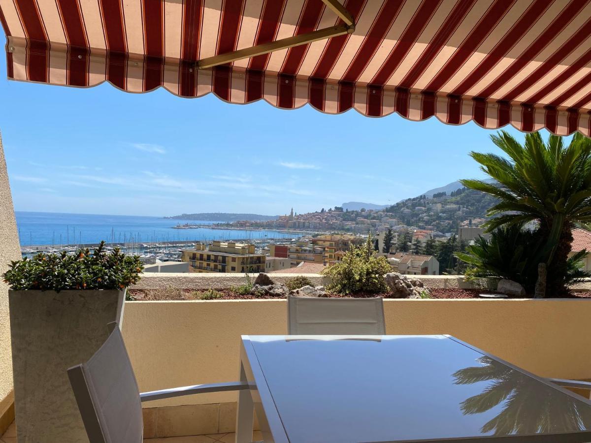 Mansfield Vue Carte Postale Terrasse Piscine Calme Port A 200M A Pied Apartman Menton Kültér fotó