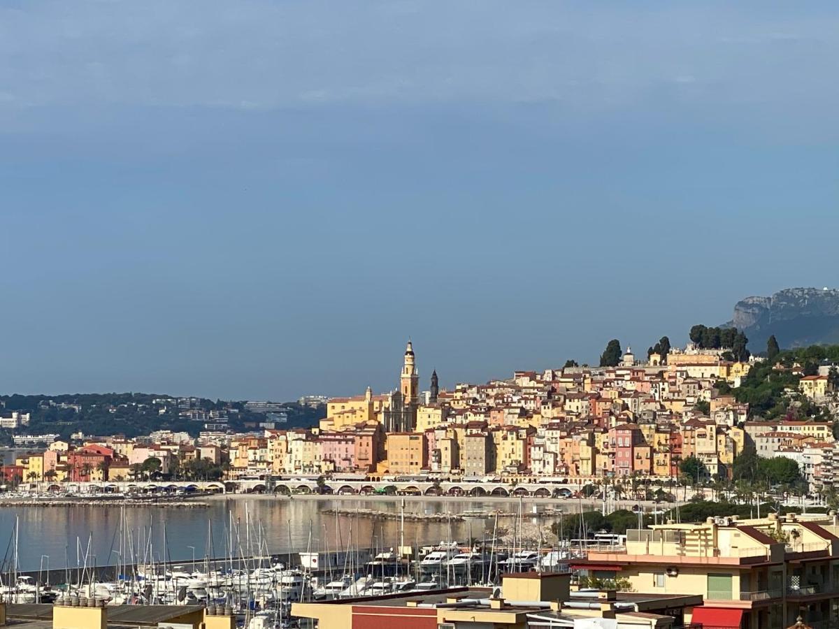 Mansfield Vue Carte Postale Terrasse Piscine Calme Port A 200M A Pied Apartman Menton Kültér fotó